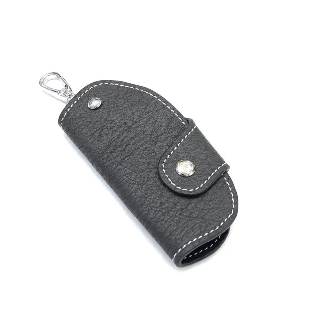 Nieuwe Lederen Sleutelhanger Portemonnee Vrouwen Mannen Effen Kleur Autosleutel Houder Organizer Pouch Mini Huishoudster Key Case Sleutelhanger Tassen