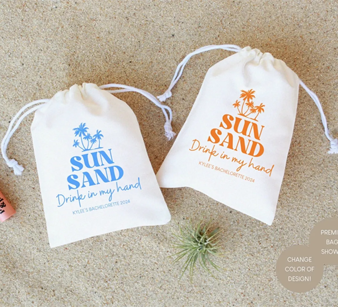 20pcs Sun Sand Drink In My Hand - Hangover Kit - Hangover Kit Bag - Bachelorette Bag - Bachelorette Party Bag - Bachelorette