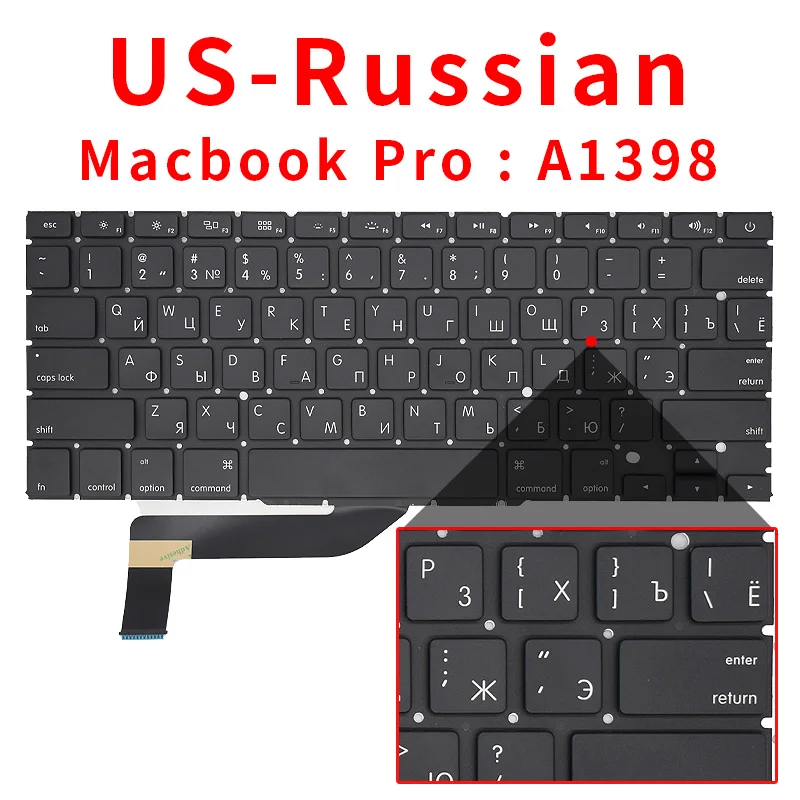 New Laptop Keyboard For Macbook Pro Retina 15