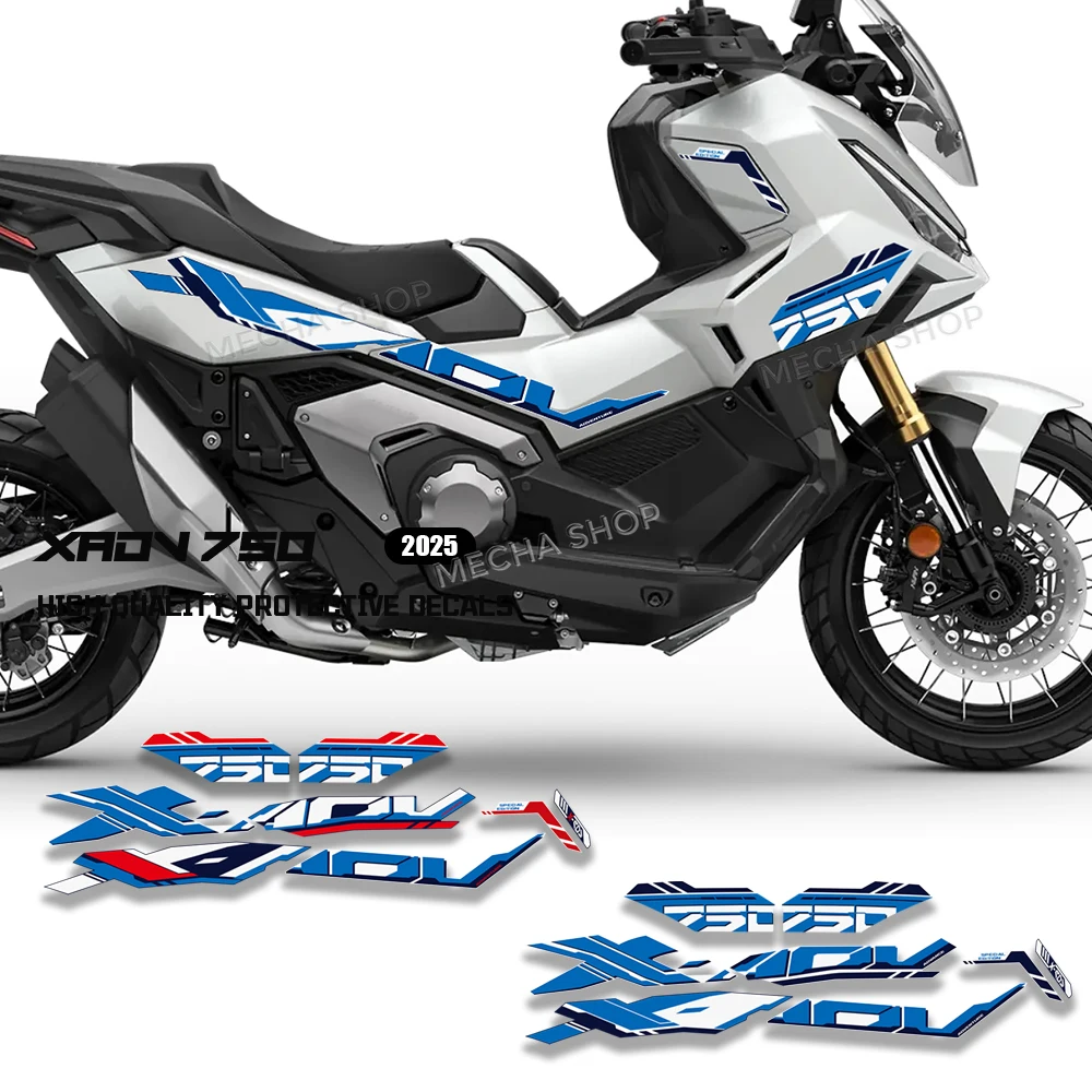 

Для XADV 750 X ADV 750 XADV 750 2025 наклейка на обтекатель металлик серебристый глянцевый наклейка комплект защиты мотоцикла