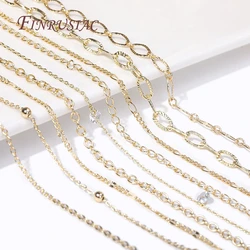 Multi Styles Metal Bulk Chains Wholesale High Quality 14K Gold Plated Spool Chains For DIY Handmade Jewellery Making Supplies