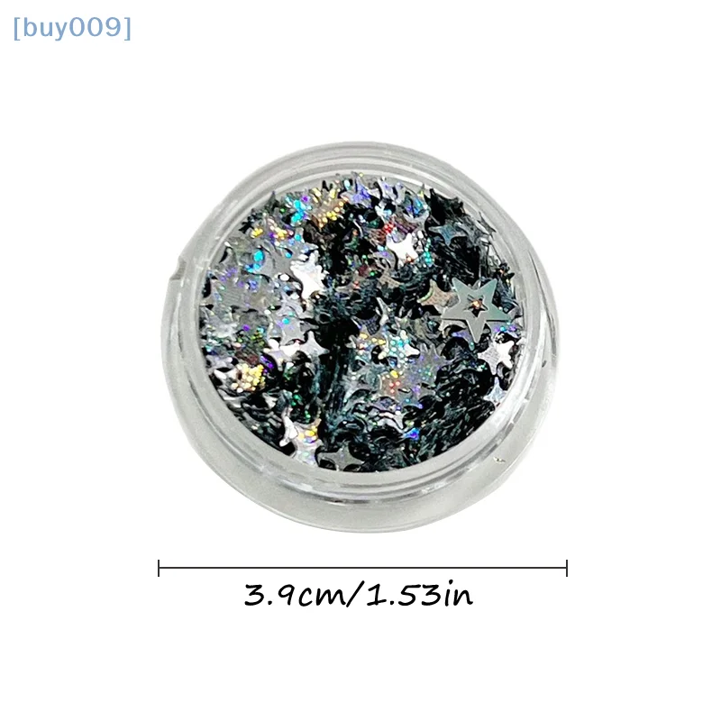 Star Glitter Laser Nail Flake Flash Small Pentagram Nail Seqiuns Kawaii DIY Manicure Accessories Nail Charm