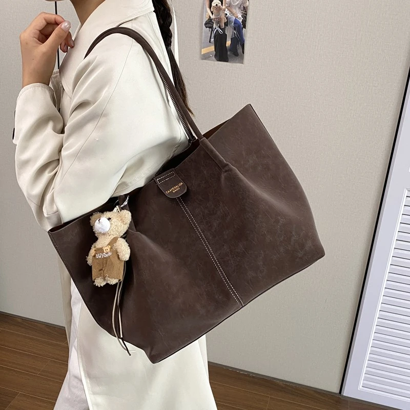 

Women Luxury High End Classic Leather Tote Bag Elegant Shoulder Handbag Daily Stylish Crossbody