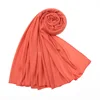 Hot Muslim Fashion Woman Soft Hijabs Scarf Shawl Plain Cotton Jersey Scarves Turban Women Long Shawls Head Wrap Headband Abaya