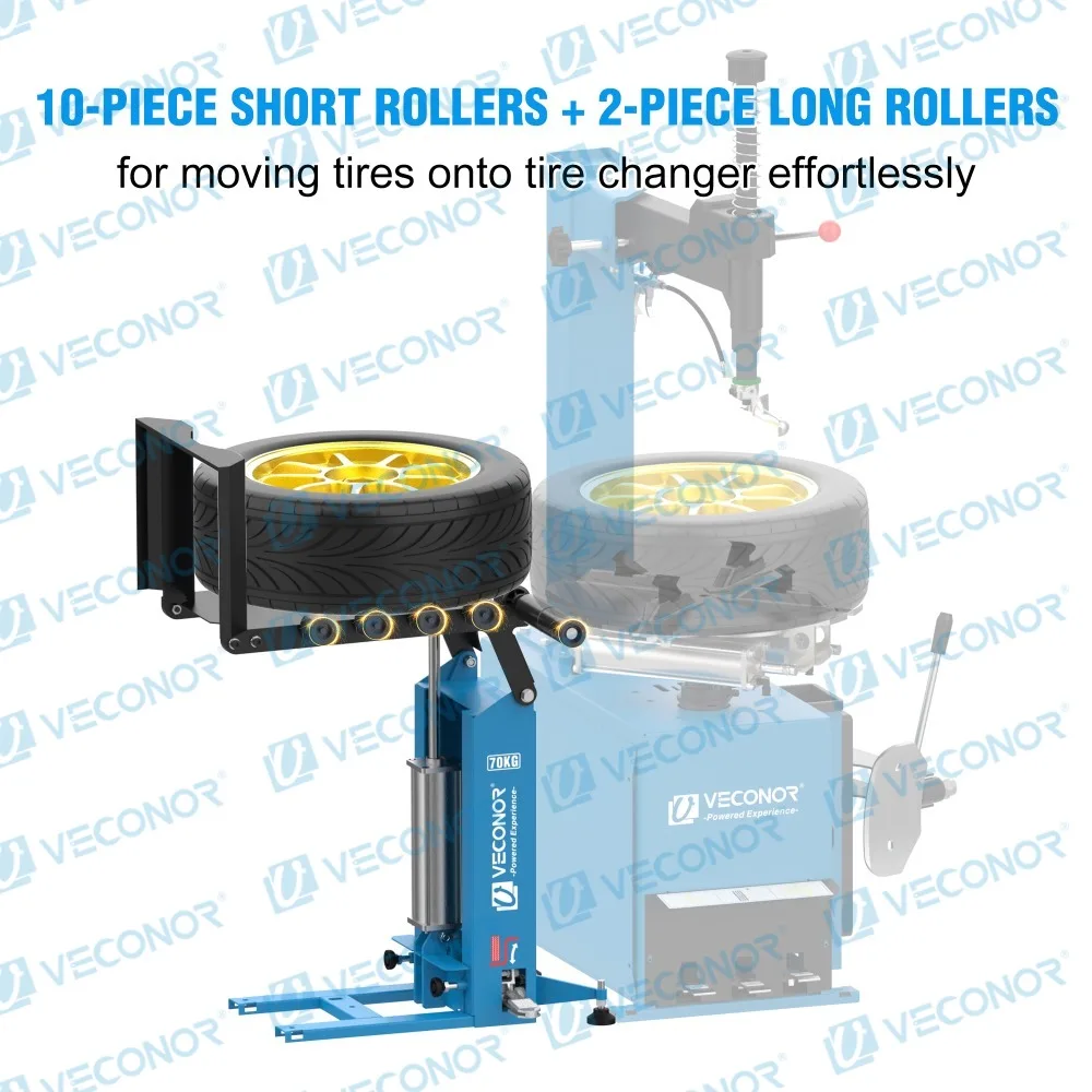VECONOR Pneumatic Tyre Wheel Lifter for Tire Changer Universal Air Operation Tire Lifting Machine Wheel Moving Carrying Device