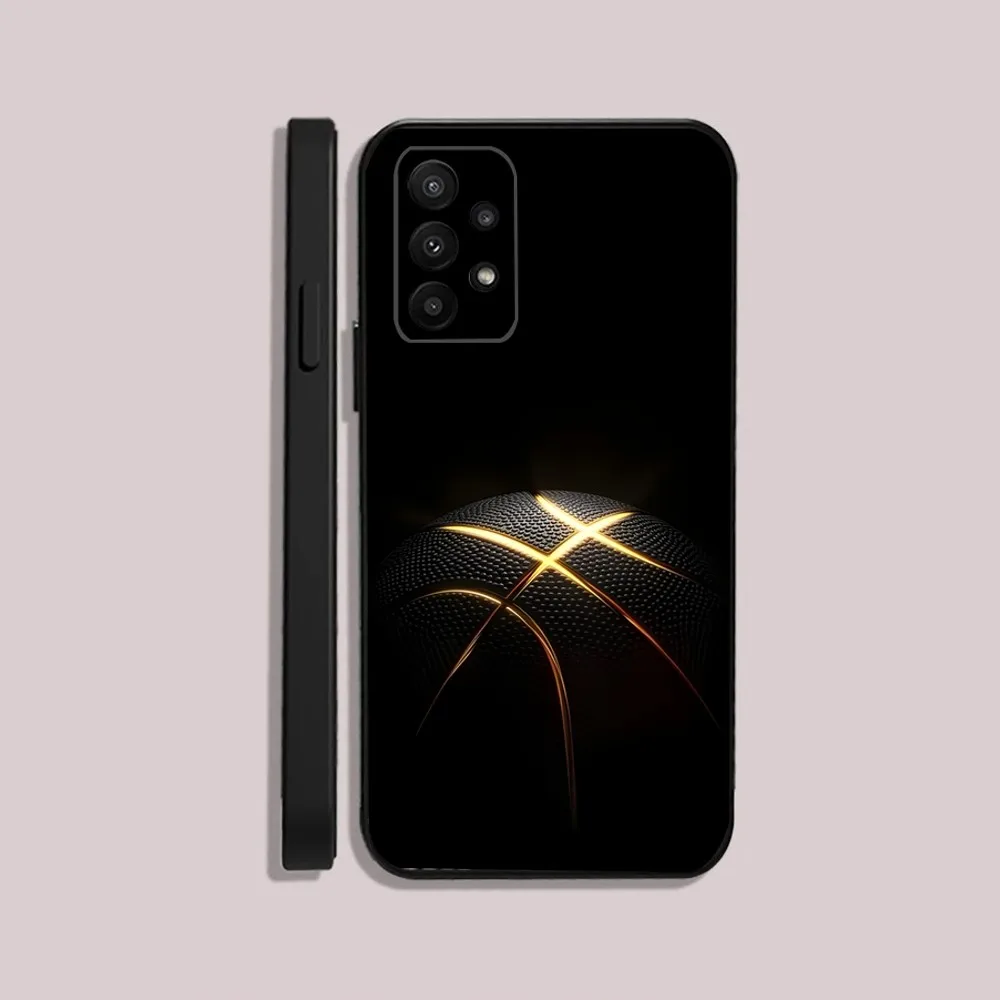 Basketball Basket Sports Phone Case For Samsung S24,23,22,30,21,10,9,Ultra,Plus,Lite,FE,5G Black Soft Case