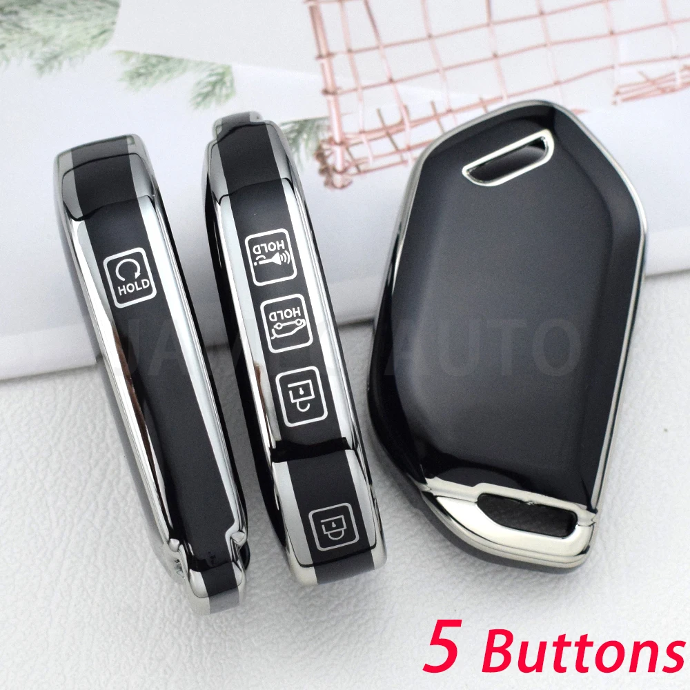 Silver Line Car Key Case Cover For Hyundai for Kia Carnival EV9 Picanto GT Line 2024 Smart Remote Key Auto Accessories