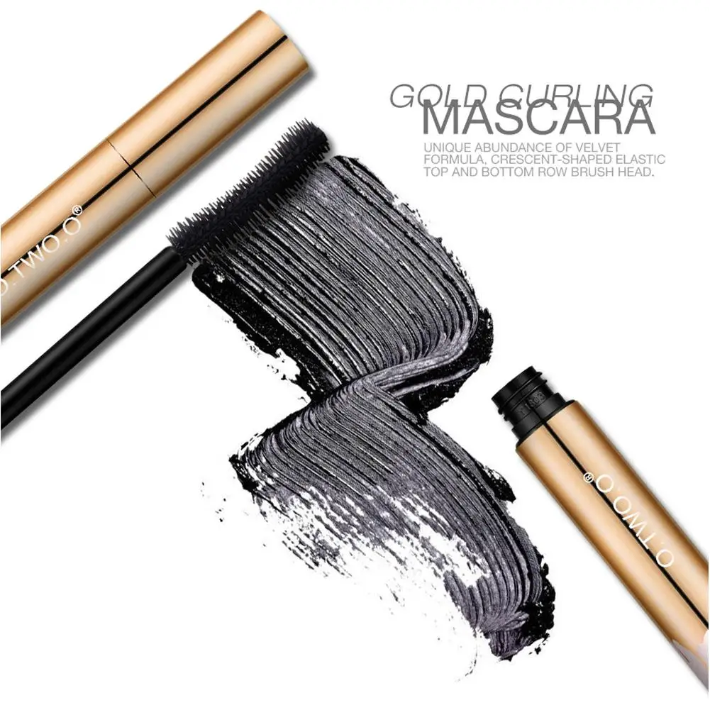 O.TWO.O 3D Fiber Lashes Thick Lengthening Mascara Long Lash Eyelash Lashes Eye Makeup Eye-Cosmetics Black Brush Pro Extensi A4P1