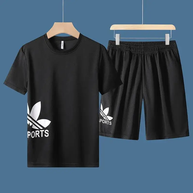 Summer Children Boy Clothes Set Teenage Girls Breathable T-Shirts And Shorts 2pcs Suit Kid Sport Top Bottom Outfits Tracksuits