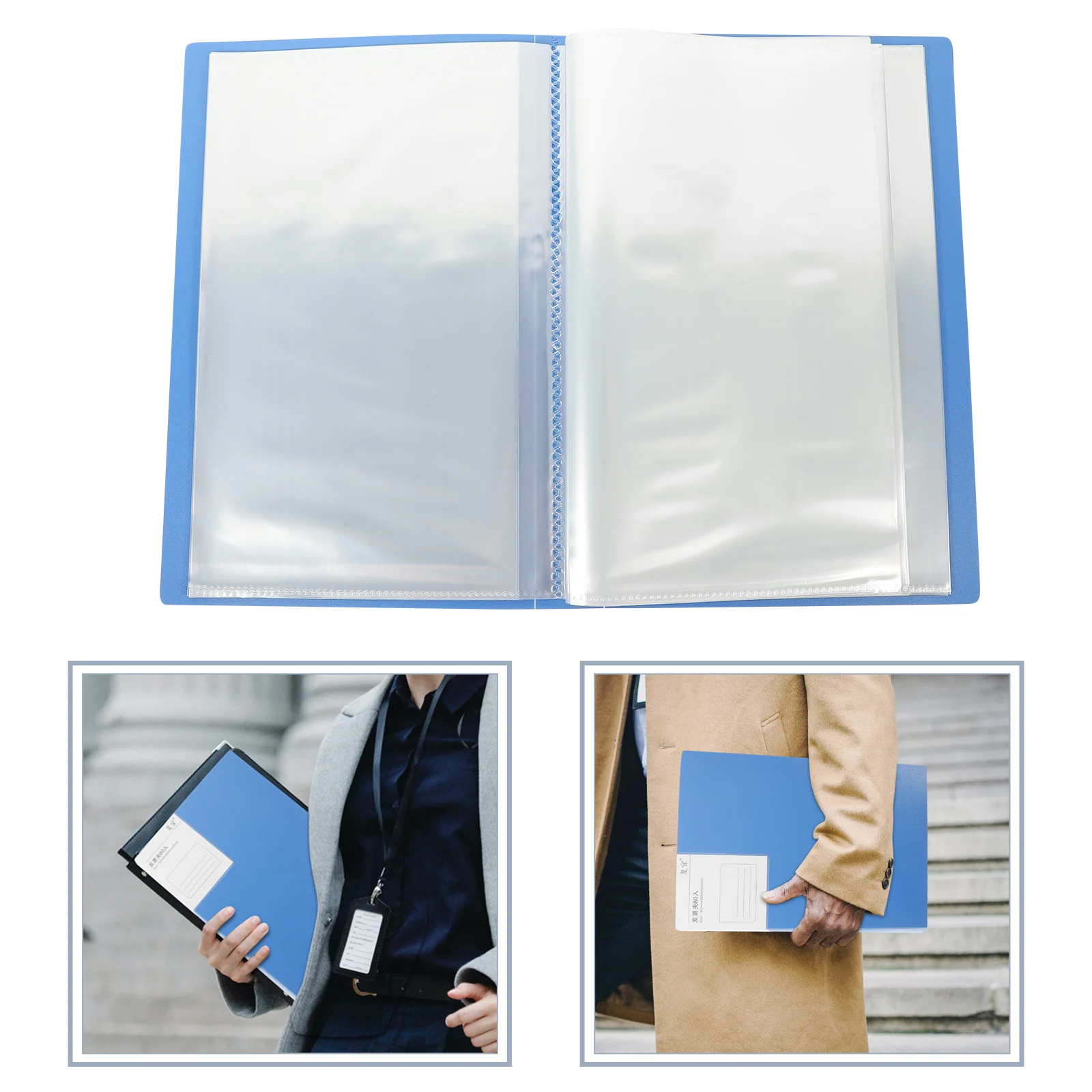 Portable Invoice Album Business Checkbook Binder Office Bill Organizer Water-Resistant Receipt Storage Multi-Use