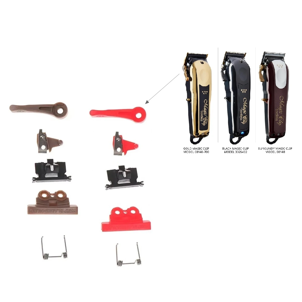 

Запасная часть, крышка поворотной головки, переключатель регулировочного стержня, запасные части для электрической машинки для стрижки волос WAHL 8148/8591