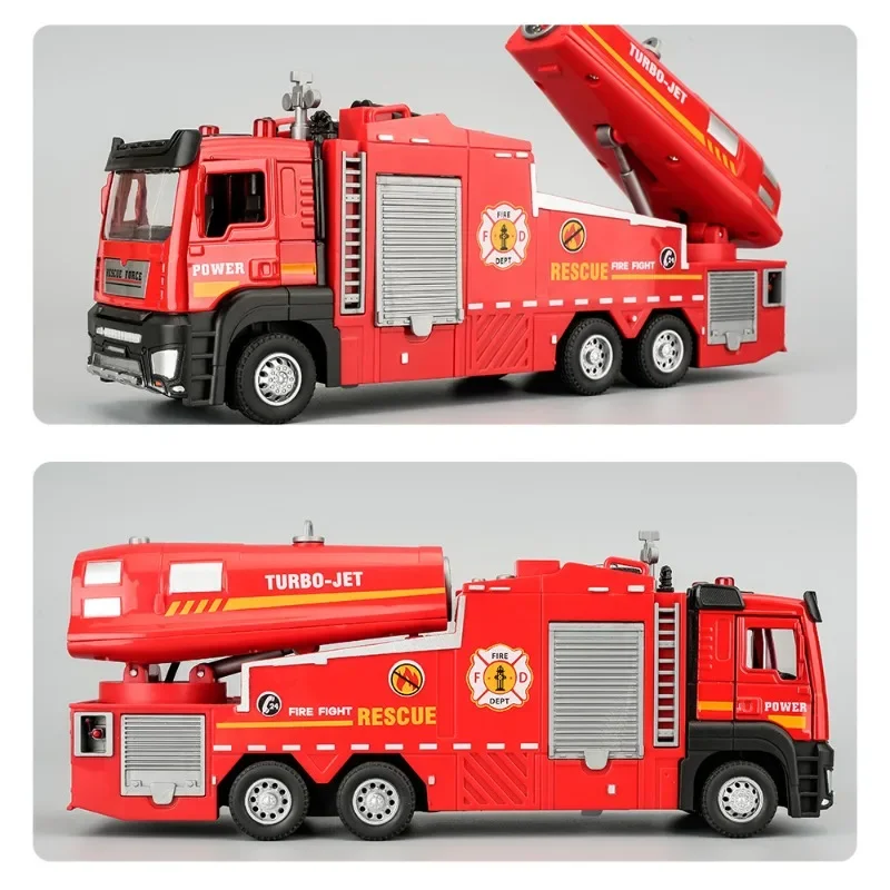 Spray Fire Engine Model Children Car Toy Children Sound Light Diecasts Toy Vehicles Toy for Kids Boy Birthday Gift Fire Truck