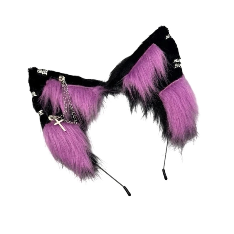 E15F Thời trang Động vật Động vật Động vật Halloween Tiệc Halloween Phụ kiện dành cho trẻ Người lớn Dành tóc mềm mặc thoải