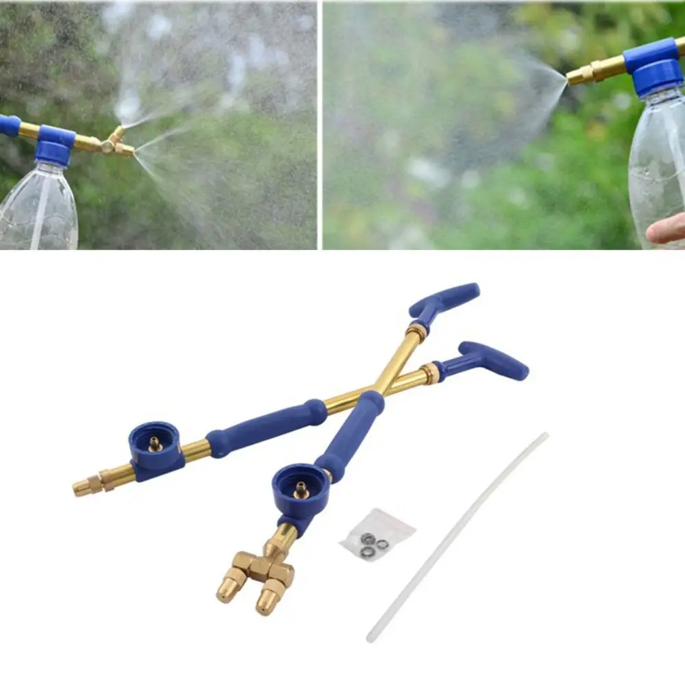 

Portable Brass Atomizing Misting Nozzle Single/double Head High Pressure Water Nozzle Push-pull Universal Irrigation Sprayers