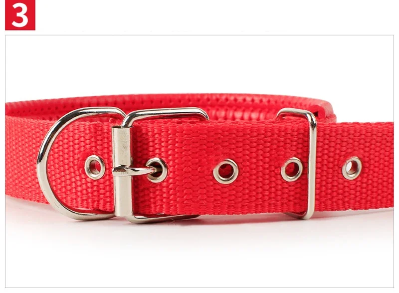 Durable Padded Puppy Big Dog Collars for Small Large Dogs Adjustable Nylon Collar Pet Accessories Greyhound Wheeling Supplies