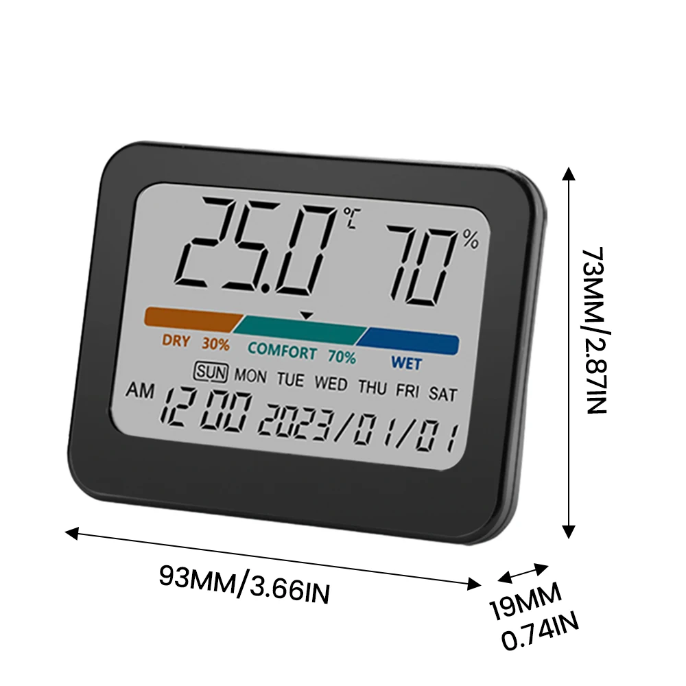 Digital Home Indoor temperatura misuratore di umidità sensore Gauge LCD termometro digitale igrometro stazione meteorologica