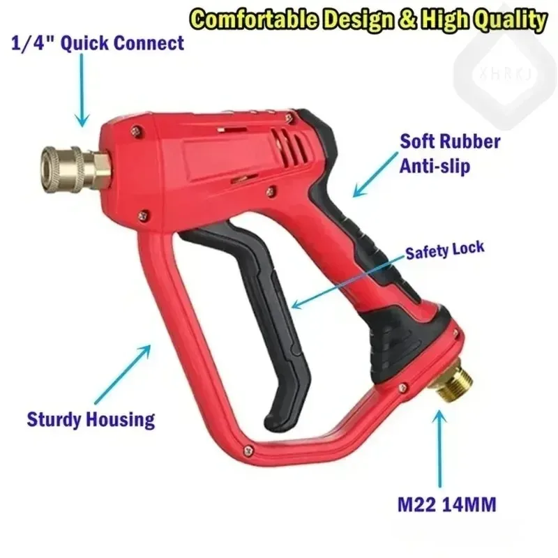 ارتفاع ضغط لغسالة غسيل السيارات مجموعة أدوات المسدس M22-14mm 3/8 موصل مدخل سريع مع موصل سريع 5 قطعة فوهة تلميح #3