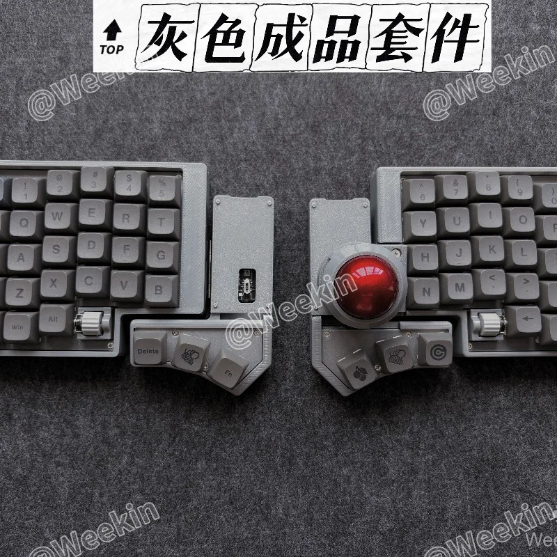 CCK-BALL Split Trackball Keyboard Wireless Dual-mode Hot Swap Split Keyboard Kit ZMK Gaming Office Accessories with Scroll Wheel