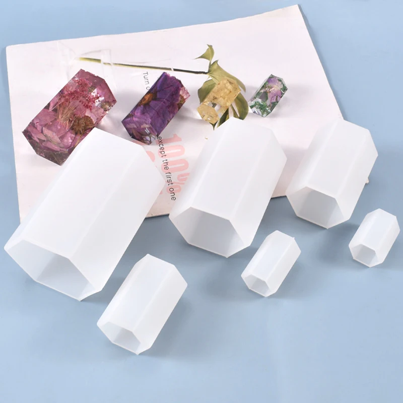 

Hexagonal Prism Mold Crystal Epoxy Resin Mold DIY Casting Silicone Mold Table Decor Handmade Decorative Crafts