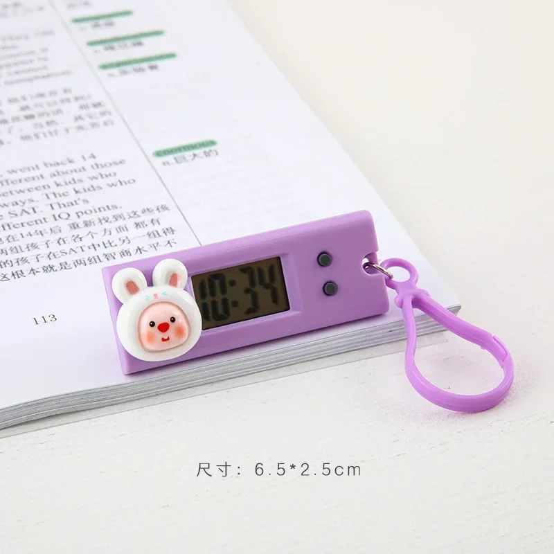 Student Portable Mini Electronic Hanging Clock Keychain Electronic Watch Anti-fall LED Digital Clock Backpack Alarm Clock