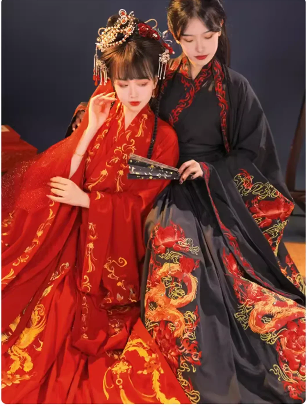 Hanfu Ancient Style Wedding Heavy Industry Embroidery Flower Wedding