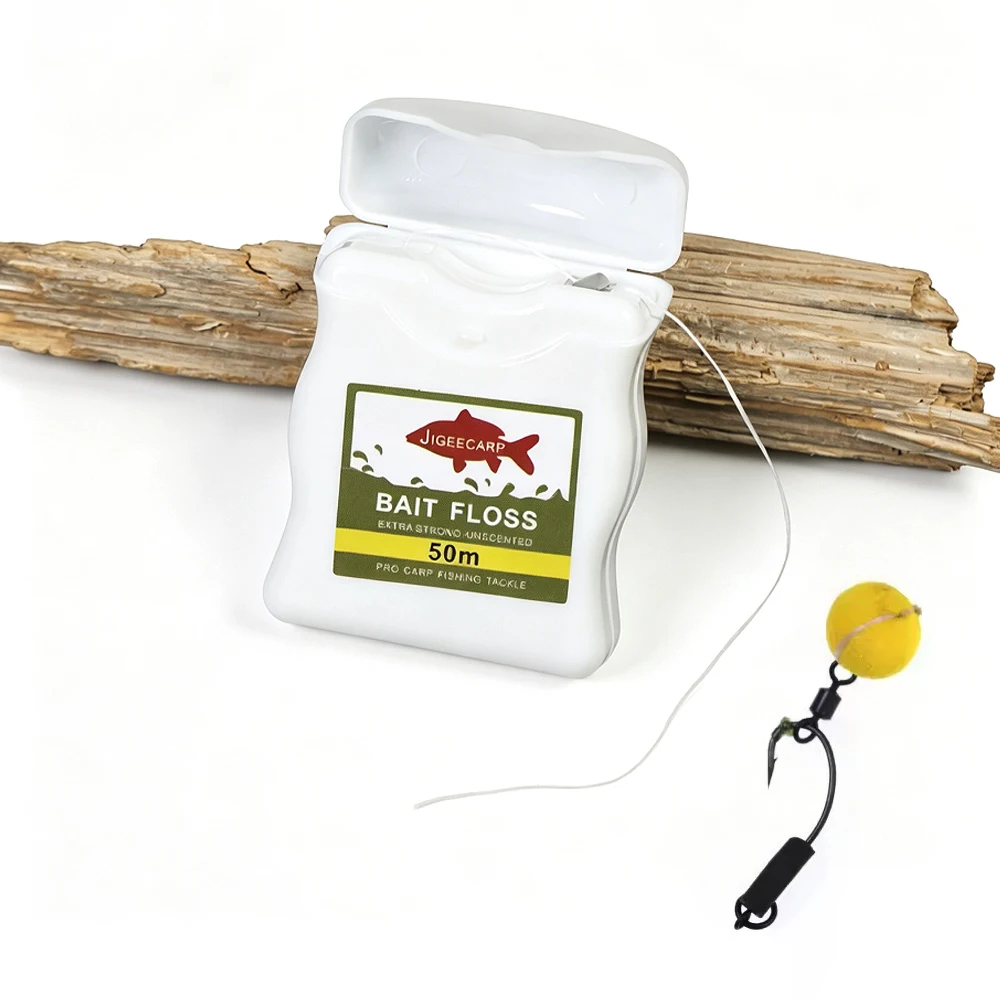 50 Meter/Box Karpfenangelköder-Floss Grips POP-UP Boilie-Halter Chod Hair Ronnie Rig Method Feeder Karpfenangel-Endgerät