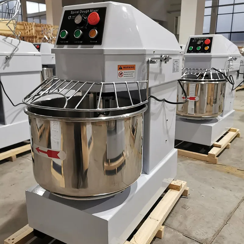 Commercial Spiral Dough Mixer Stainless Steel 50kg 15kg Capacity High-Efficiency Flour Bread Cake Kneader for Industrial Bakery