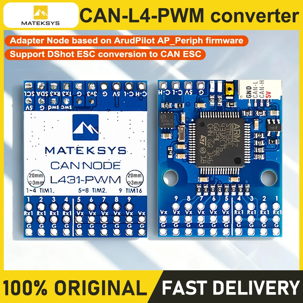 MATEK CAN‑L4‑PWM AP_PERIPH DroneCAN To PWM Adapter DShot Convert Servo ESC to CAN For ArduPilot RC VTOL Drone Accessories