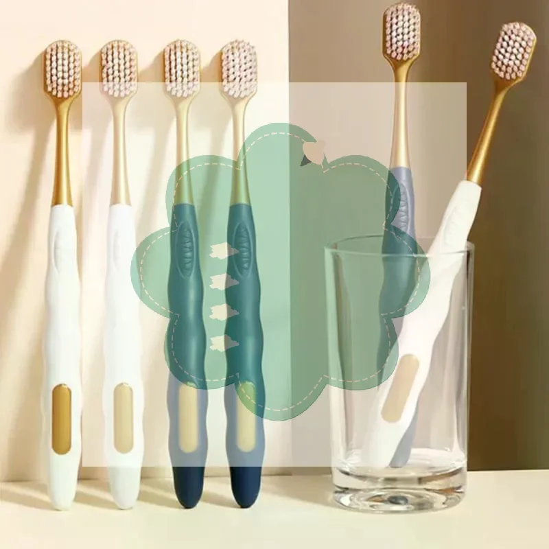 1/6Pcs Caring For Gums Adult Soft Bristled Toothbrush With Excellent Cleaning Effect Whitening Teeth Portable Box Packaging