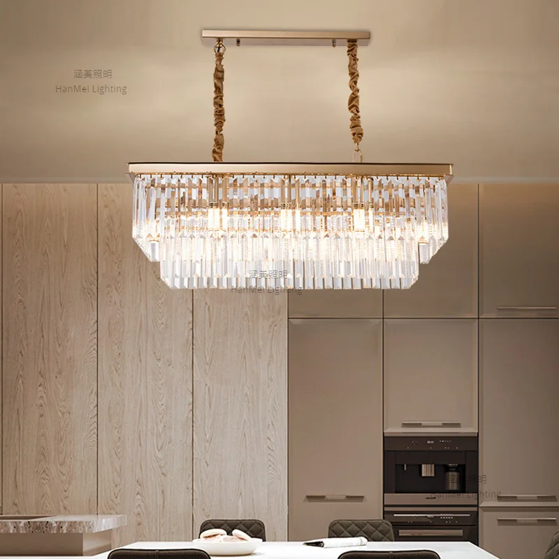 Nordic postmodern light luxury chandelier bar restaurant exhibition hall study model room American glass chandelier cross-border