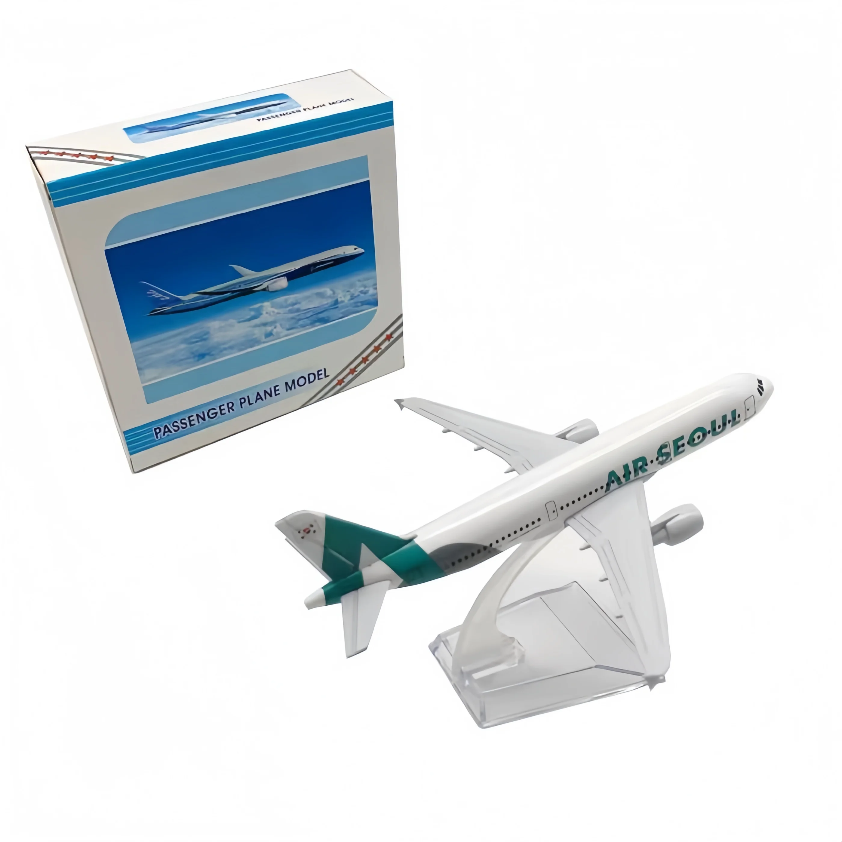 Seúl, Corea del Sur Boeing B737 modelo de avión 1: 400 aviones de aleación colección de juguetes de 16 cm