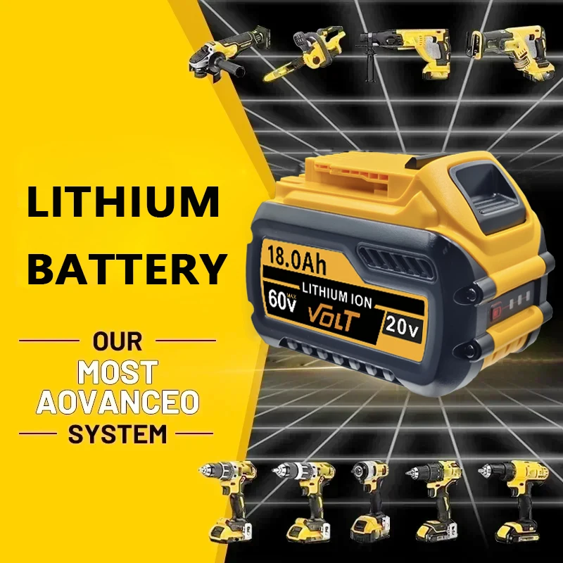 60V Battery For Dewalt DCB609 Battery 60V DCB606 DCB547-XJ DCB205 DCB206 DCB209 DCB182 60V 12000mAh MAX Power Tool Battery