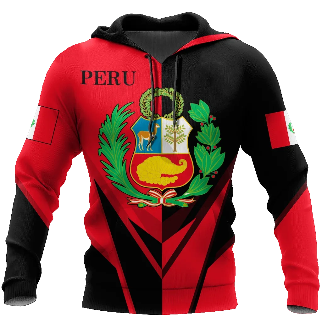 

2024 3D Print Newfashion Peru Flag Art Unique Men/Women Premium Hrajuku Casual Streetwear Hoodies/Zip/Sweatshirt Style