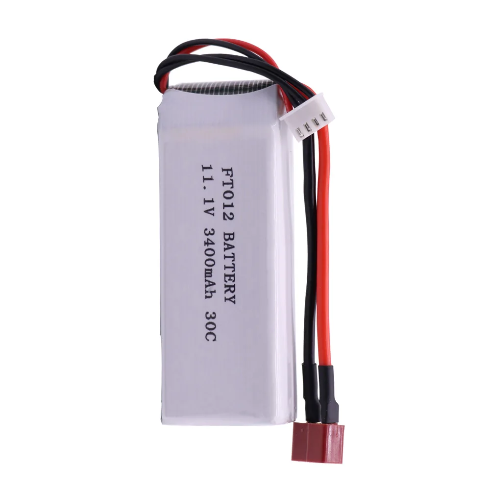 Lipo Battery and B3 Charger For FT012 Remote control toy Boat Parts 11.1V 3400mAh  high capacity  lipo battery 3S 30C wholesale