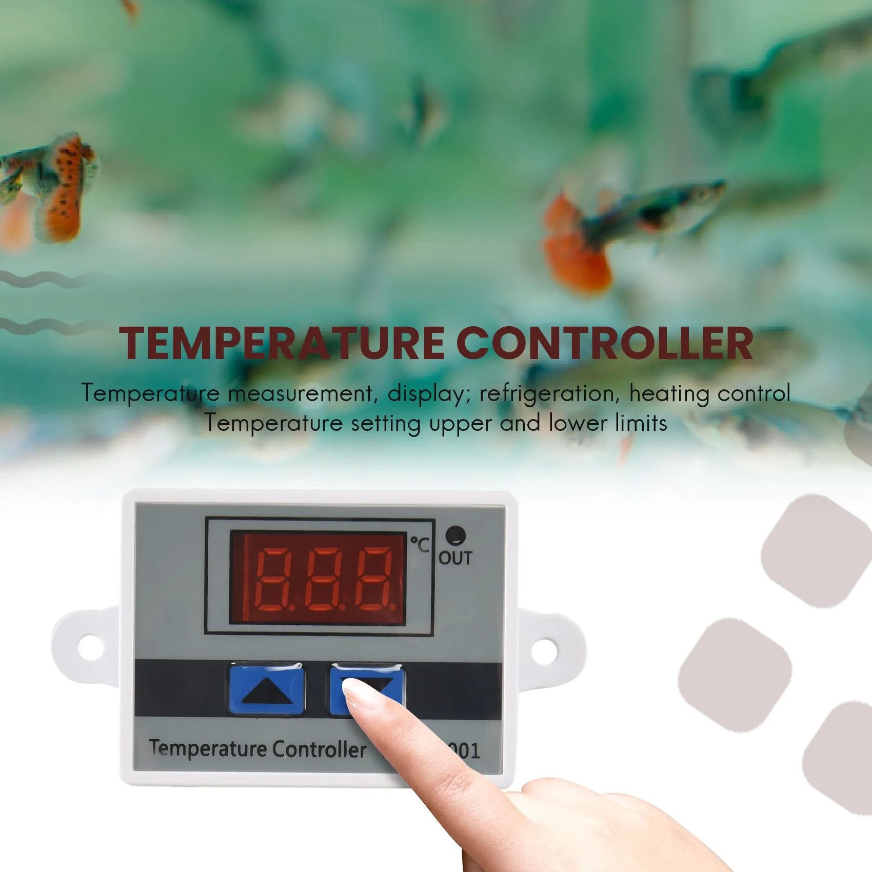 220V Digital LED Temperature Controller 10A termostato interruttore di controllo sonda nuovo