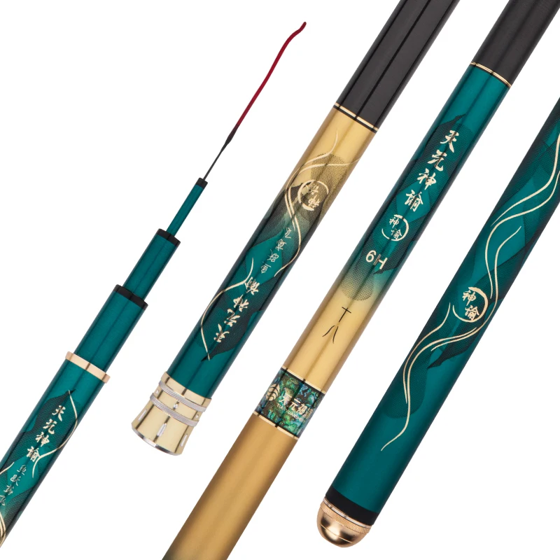 SHENYU 19 Tone 5H6H High Carbon Hand Rod Super Light Hard Stream Pole Freshwater Fishing Rods Telescopic Fishing Rod 3.6m-10m