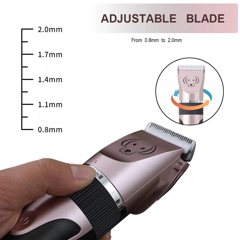 Dog Professional Electric Pet Hair Trimmer Dog Rechargeable Animals Grooming Clippers Cat Shaver Hait Cutting Machine