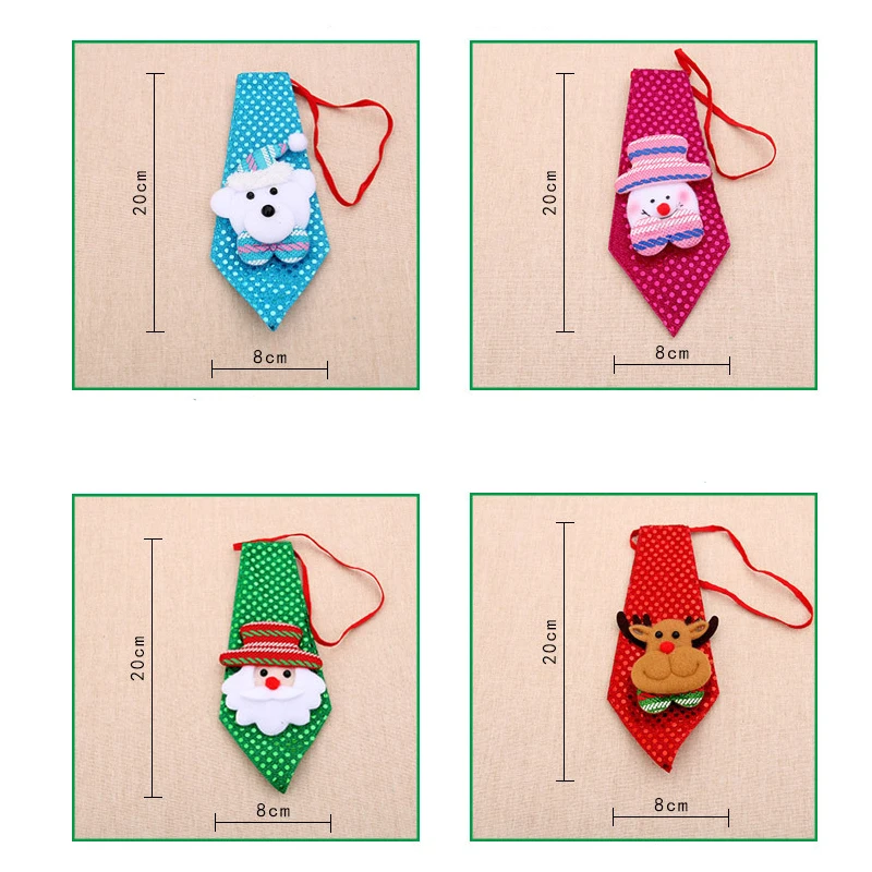 Christmas Decorations Christmas Light-Emitting Ties Adult Children\'s Gifts Creative Small Gifts Sequins Tie
