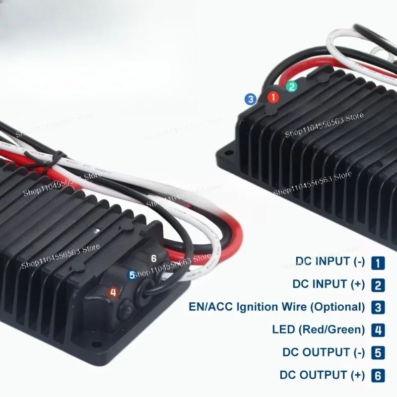 438W LiFePO4 Battery Charger, 12V/24V to 14.6V/29.2V Converter for RV Camper Van and Secondary Battery Systems