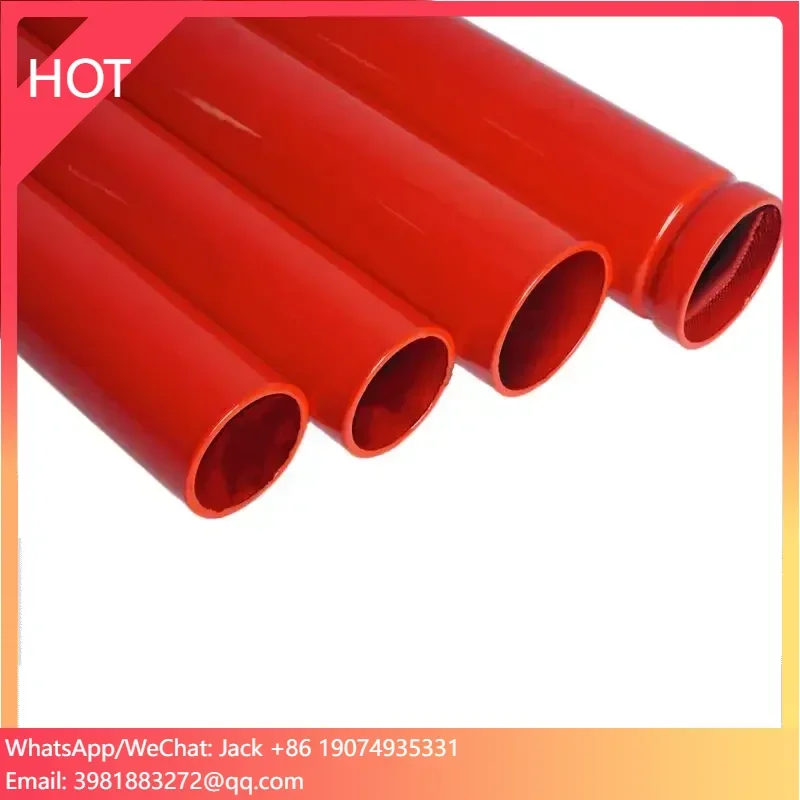 Fire Protection Pipe  ASTM A795 Carbon Welded Steel Pipe Red Epoxy Coating With UL&FM Certificates