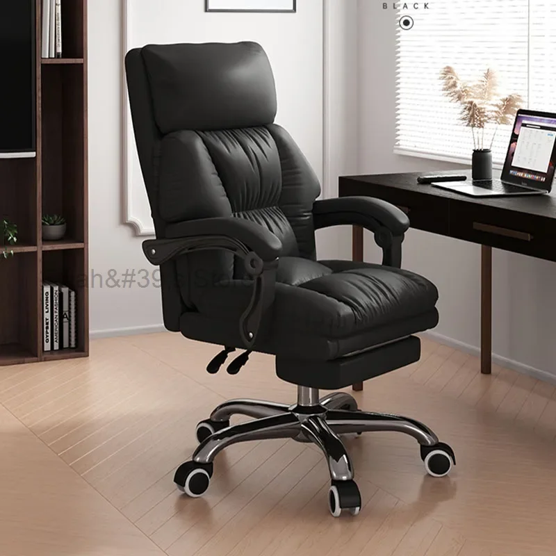 

Recliner Durable Office Chair Oversized Nordic Comfortable Leather Gaming Chair Wheels Sponge Cadeira Gamer Office Furniture