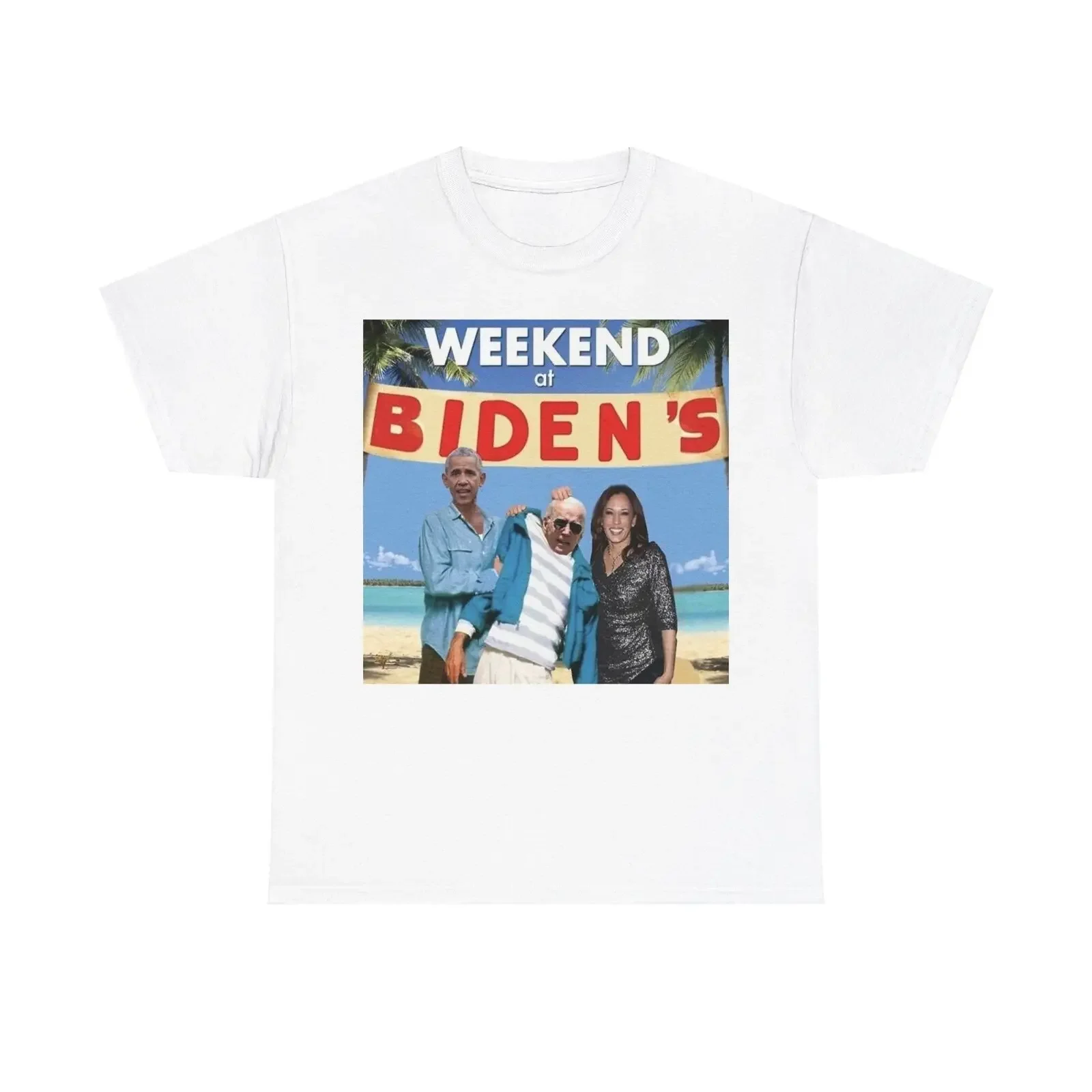 Weekend At Bidens Tshirt Funny Biden Trump 2024 Obama Gift Unisex Heavy Cotton