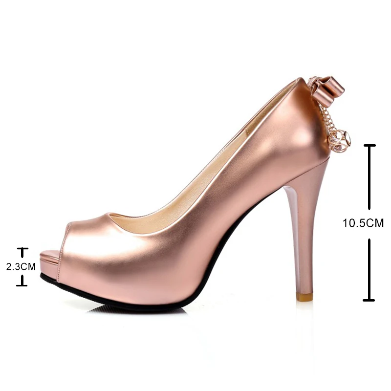 2024 Female Stiletto High Heel Shoes Woman Brand Pumps Sexy Open Toe Fish Mouth Shoes Women Bowknot Party Sandals Ladies champag