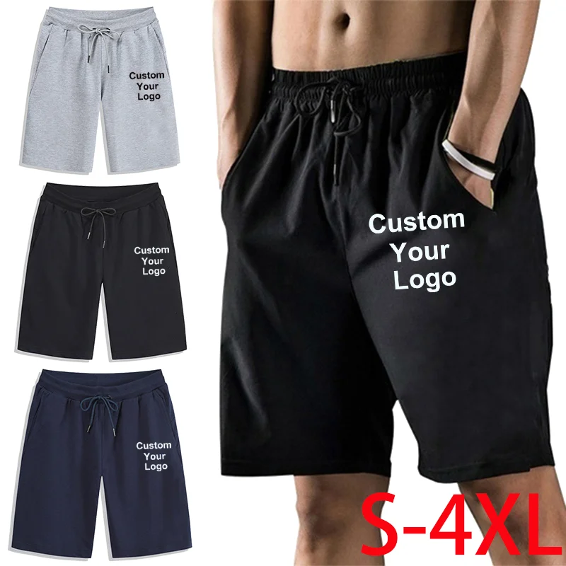 Custom Your Logo Men\'s shorts casual jogging fitness summer half pants sports shorts