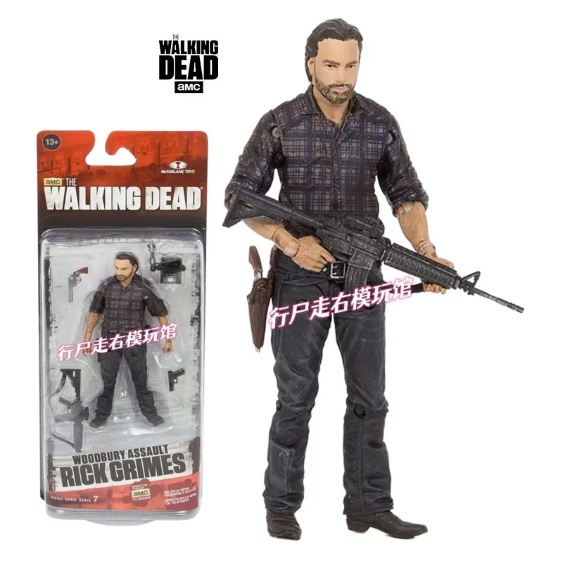 In Stock 5-inch 1/12 Woodbury Assault Rick Grimes Horror Action Figure Doll Collection Christmas Gift