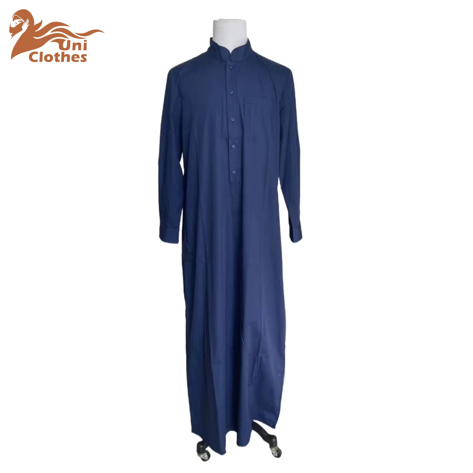 UNI Islamic Men Clothing Long Sleeve Loose Muslim Men Saudi Arabia Pakistan Kurta Muslim Costumes Muslim Dress Kaftan Thobe