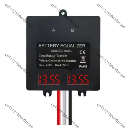 24V 48V Digital Battery Equalizer, Battery Balancer Charger Controller for Lead Acid Battery Bank System, Black