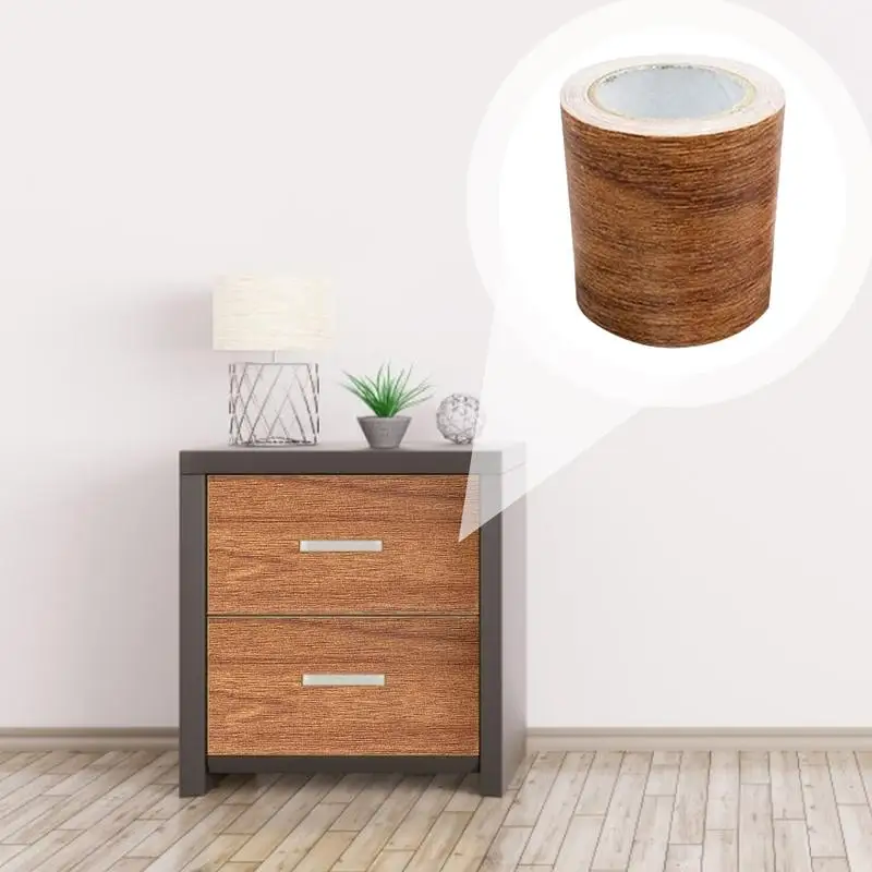 1PC Self-adhesive Wood Grain Waist Line Wallpaper Waterproof Wall Border Baseboard Stickers Decals Home Decor Decal