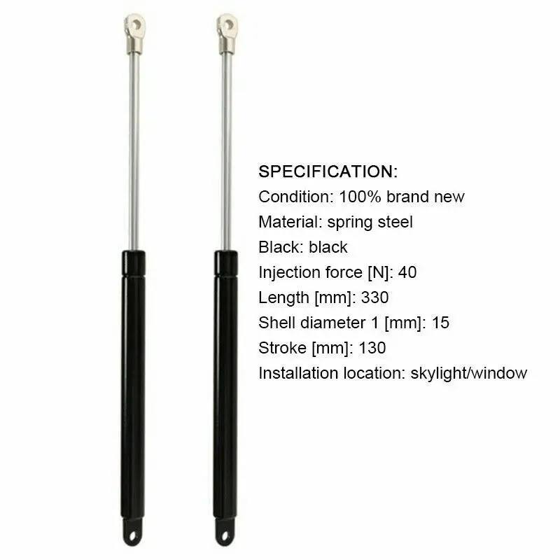 2PCS Gas Struts Suit Dometic For Seitz Heki Dometic Heki 2 Caravan Hatch Skylight 330mm Caravan Hydraulic Strut Gas Spring