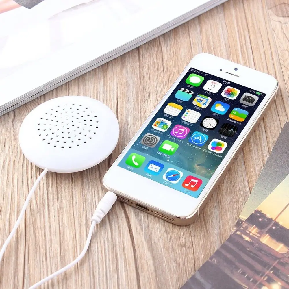 New Mini White 3 5mm Pillow Speaker For iPhone iPod CD Radio MP3 Player GL